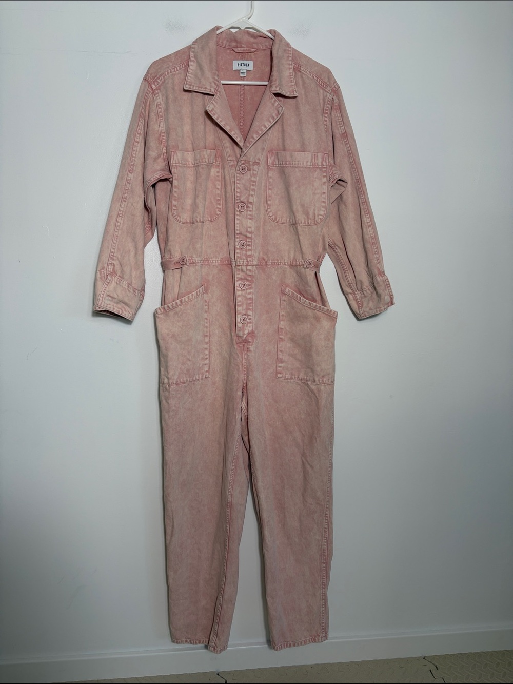 Pistola Dusty Pink Utility Jumpsuit Large